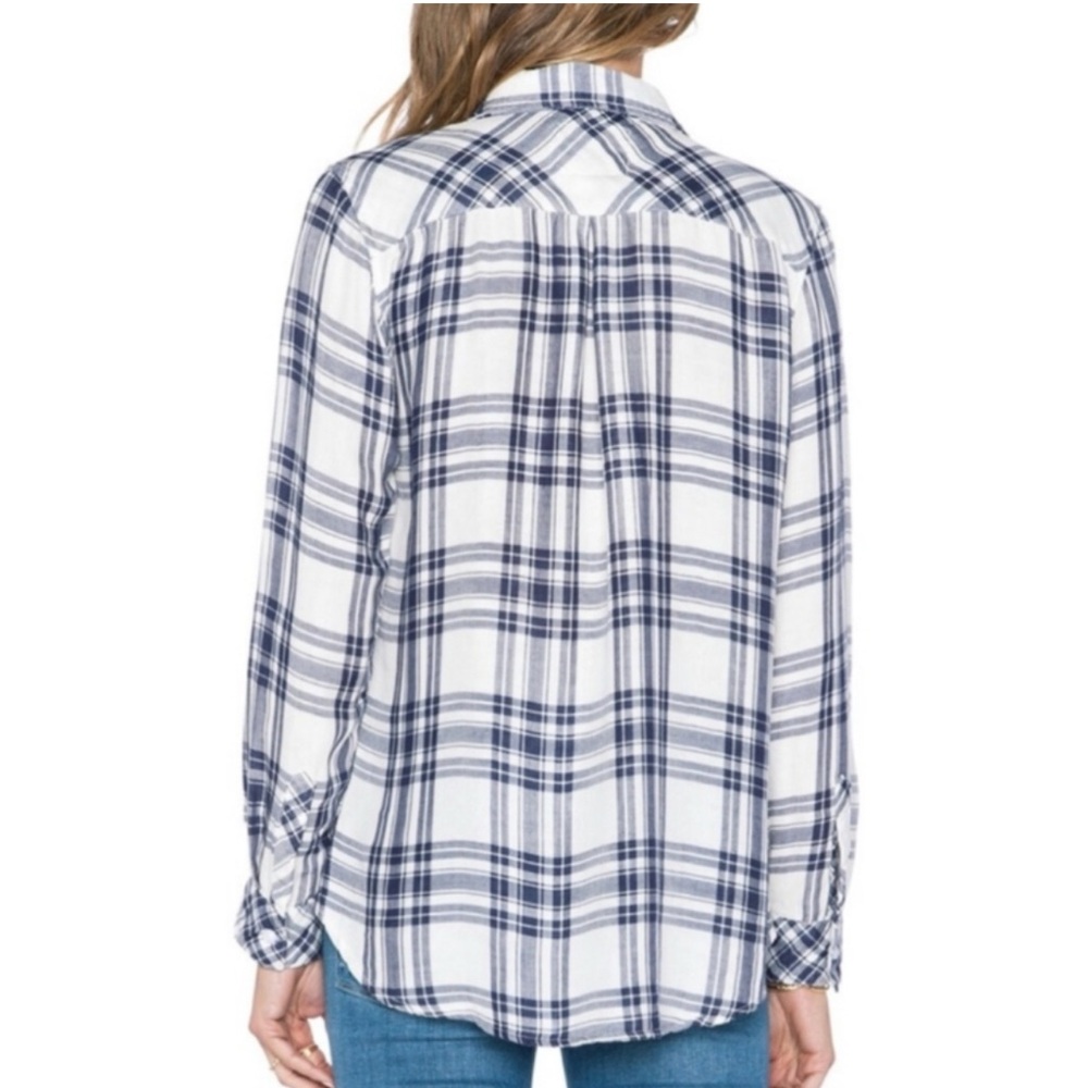 Rails Hunter Plaid button up shirt, White Sapphire women’s, small - Picture 2 of 9